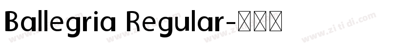 Ballegria Regular字体转换